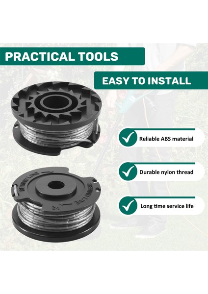 3 Paket Misinalı Kesme Makinesi F016800569 Makara Misinası ve F016F04557 Makara Kapağı Bosch Easy Grass Cut Art 23SL 26SL Için (Yurt Dışından)