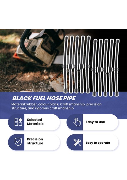 10X Siyah Yakıt Hortumu Borusu Çin Testeresi 4500 5200 45CC 52CC 58CC MT-9999 Plastik Yakıt Hortumları Boruları Alet Parçası (Yurt Dışından) indirimleri