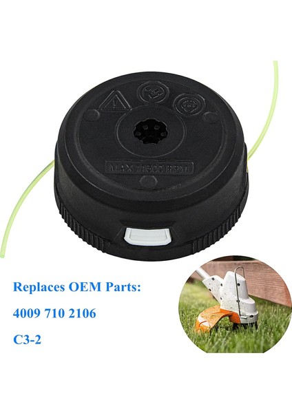 Stihl FSA57, FSE52 Weed Eater Head Için C3-2 Düzeltici Kafası, Autocut C3-2'nin Yerini Alır, 4009 710 2106 (Yurt Dışından)