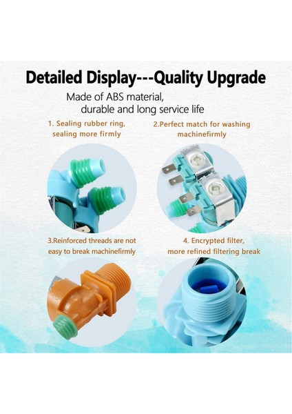 DC62-00311F&DC62-30314V Samsung Çamaşır Makinesi Için Çamaşır Makinesi Su Giriş Vanası, AP5966624 PS11719654 EAP11719654'Ü Değiştirin (Yurt Dışından) fırsatları