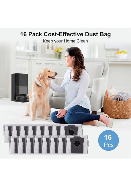 Dreame X30/X30 ULTRA/X40 ULTRA/S30/S10/L10S Pro Için 16 Paket Toz Torbası (Yurt Dışından) modelleri