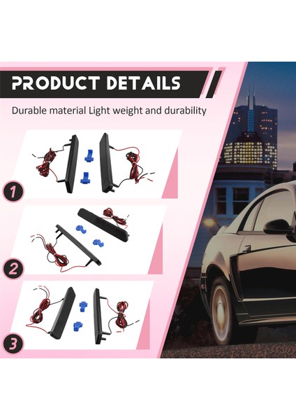 1999-2004 Ford Mustang Araba Arka LED Yan Işaret Lambaları Tampon Lambaları (Yurt Dışından) indirimleri