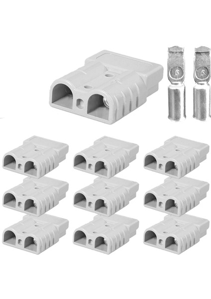 Anderson Stili Fiş Konnektörleri Için 10 Adet Dc Güç Aleti 50A 12-24V 6AWG Çift Kutuplu Bakır Kontaklı Güç Konnektörleri (Yurt Dışından)