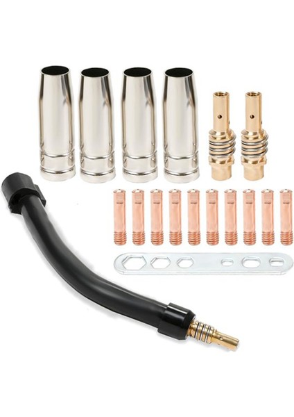 Esnek Mig Kaynak Boynu, Esnek Mig Uzatma, 030 Inç M6 Nozul Tutucu Difüzör ve Koruma ve MB15 Için Torç Boynu (Yurt Dışından)