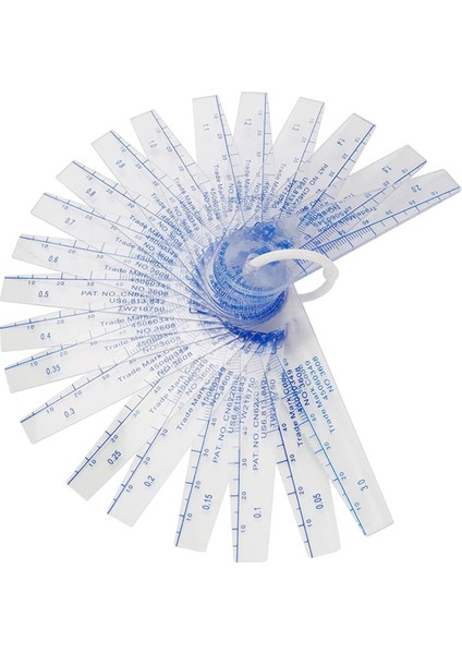 Plastik Feeler Ölçer 0,05 mm Ila 3 mm Metrik Boşluk Ölçme Aracı 21 Yaprak (Yurt Dışından)