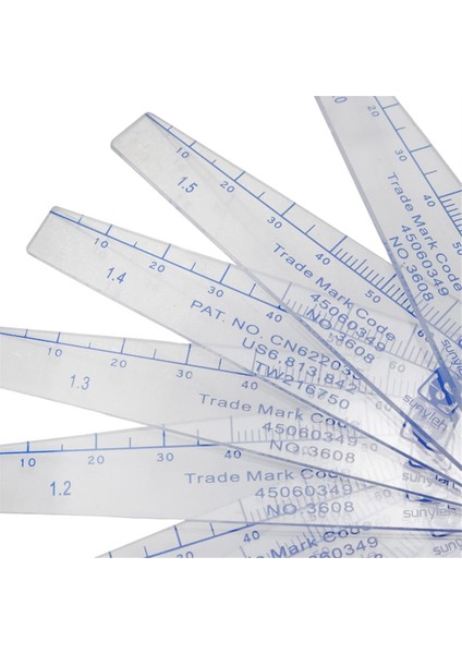 Plastik Feeler Ölçer 0,05 mm Ila 3 mm Metrik Boşluk Ölçme Aracı 21 Yaprak (Yurt Dışından)