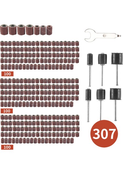 307 Parça Tambur Zımpara Seti Zımpara Tamburu Kiti 300 Parça Zımpara Bant Kovanları (80 /120 /240) + Dremel Döner Alet Için 6 Parça Tambur Mandrel (2.35 Mm/3.17 Mm) + 1 Kombine Anahtar (Yurt Dışından) fiyatları