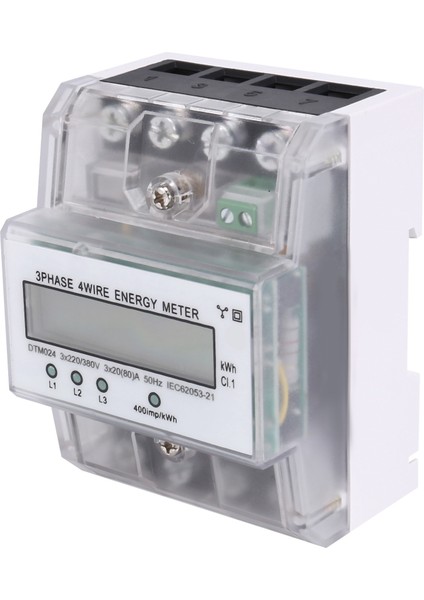 3 Faz 4 Kablolu Enerji Ölçer 220/380V 20-80A Enerji Tüketimi Kwh Ölçer Ray Montajı Dijital Elektrik Güç Ölçer (Yurt Dışından)