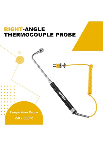 NR-81533B K Tipi Sensör Dik Açı Yüzey Sıcaklık Probu Yüksek Sıcaklık Termokupl -50 Ila 500℃ (Yurt Dışından)