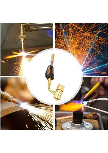 Turbo Torch Uçları Gazlı Kendiliğinden Tutuşmalı Turbo Torch Regülatörü Lehimleme Kaynak Sıhhi Tesisat Aleti Ev Aksesuarları (Yurt Dışından)