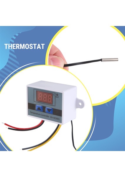 12V Dijital LED Sıcaklık Kontrol Cihazı Termostat Kontrol Anahtarı (Yurt Dışından)