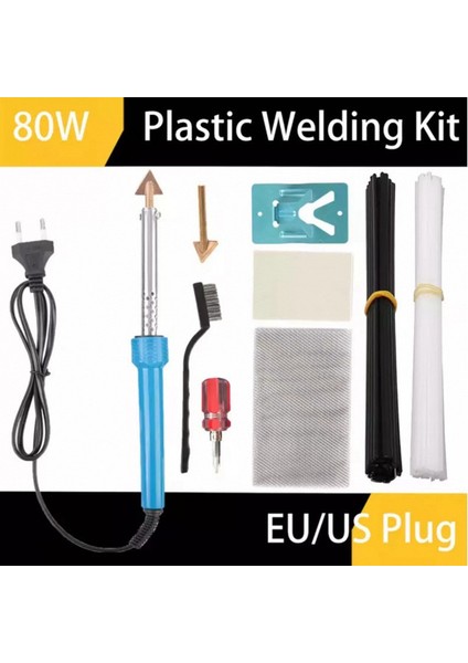 Plastik Kaynakçı Takımı 80W Araba Kaynak Tamir Takımı Tampon Kayak Tamir Lehimleme Istasyonu Isı Tamir Aracı Abd Fişi (Yurt Dışından)