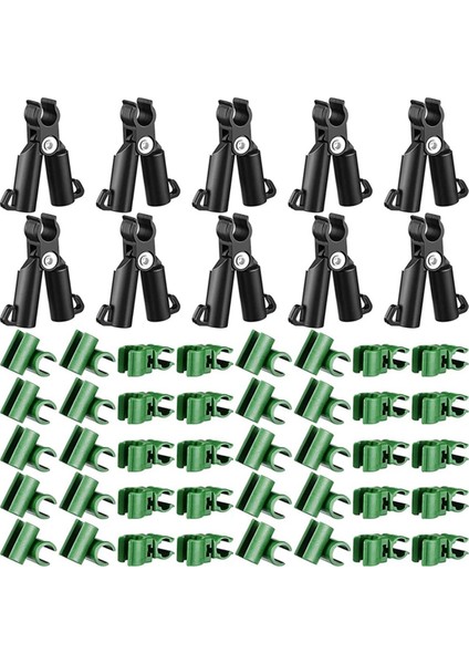 50 Adet Ayarlanabilir Bitki Kafes Bağlantı Klipsi Bahçe Plastik Bağlantı A Tipi Bağlantı Eklemi Toka Klipsi (Yurt Dışından)
