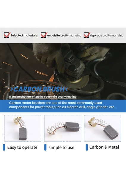 Makita CB-103 Için 8 Adet 6mm x 10MM x 16MM Karbon Fırça Yedeği (Yurt Dışından) indirimleri