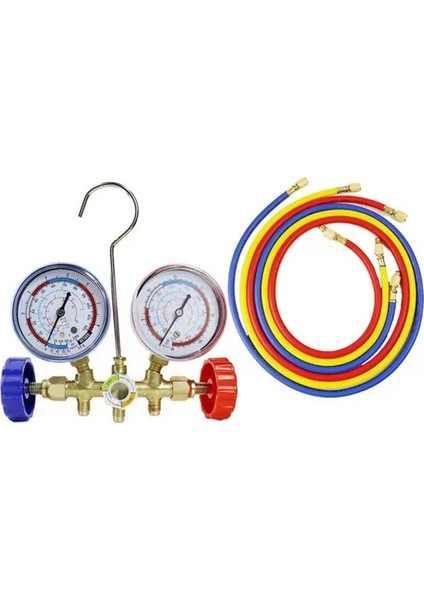 Klima Aracı Freon R134A R12 R22 Klima Basınç Ölçer Soğutucu Basınç Ölçümü, Set 1 (Yurt Dışından)