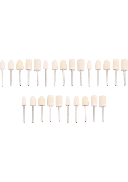 25 Adet Keçe Parlatma Cilalama Pedi Başlığı Seti Dremel Aksesuarları Için Döner Aletler (Yurt Dışından)