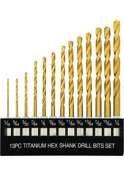Titanyum Altıgen Matkap Ucu Seti 135 Derece Uçlu Hss Darbeli Matkap Ucu Seti Metal, Ahşap Hızlı Değişim Tasarımı (Yurt Dışından)