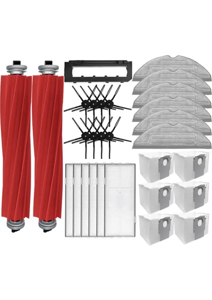 Roborock S7 Maxv Ultra, S7 Pro Ultra Ana Yan Fırça Hepa Filtre Paspas Bezi Toz Torbası Yedek Aksesuar Seti (Yurt Dışından)