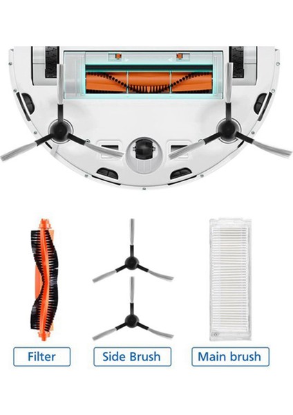 20 Adet Xiaomi Mi Robot Vakum Mop Pro P Temizlik Robotu STYTJ02YM ile Uyumlu, Ana Yan Fırça Hepa Filtre Mop (Yurt Dışından)