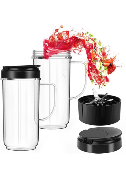 Magic Bullet 250W MB1001 Blender Bardak Kulplu Kupa Için 22 Oz Uzun Bardak Kapaklı Yedek Parça (Yurt Dışından) modelleri