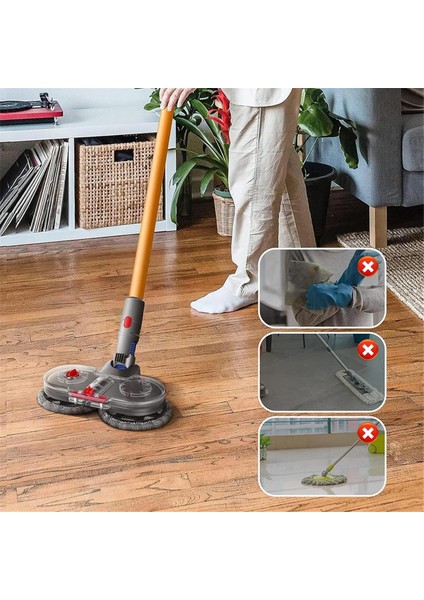 Dyson V7 V8 V10 V11 V12 V15 Için Elektrikli Paspas Başlığı Aparatı, 6 Parça Yıkanabilir Paspas Pedleri ile Çift Döner Motor (Yurt Dışından) fiyatları