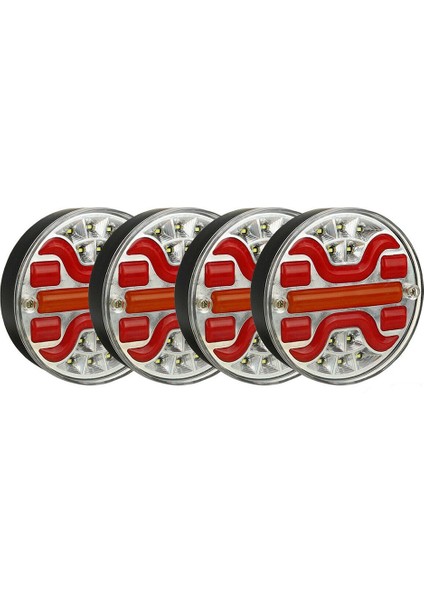 4x 42 LED Arka Yuvarlak Hamburger Arka Lambası Işıkları Kamyonet Araba Van Römork (Yurt Dışından)