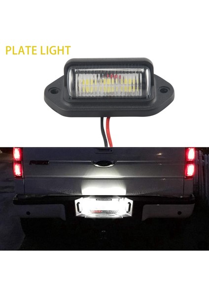 2 Adet 12 V LED Numarası Plaka Işığı Araba Tekneler Için Motosiklet Otomotiv Uçak Rv Kamyon Römork Dış Lambalar (Yurt Dışından) fiyatları