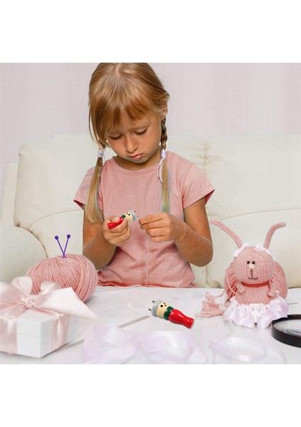 Fransız Örgü Aleti 6'lı Paket, Ahşap Örgü Seti Makara Bebek Oyuncak Bilezik Vb. Yapımı Için (Yurt Dışından)