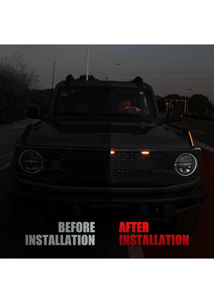LED Izgara Işıkları Ford Bronco 2021 2022 2023 2/4-Door Sarı Izgara Lambaları Kiti Bronco Aksesuarları (Yurt Dışından) fırsatları