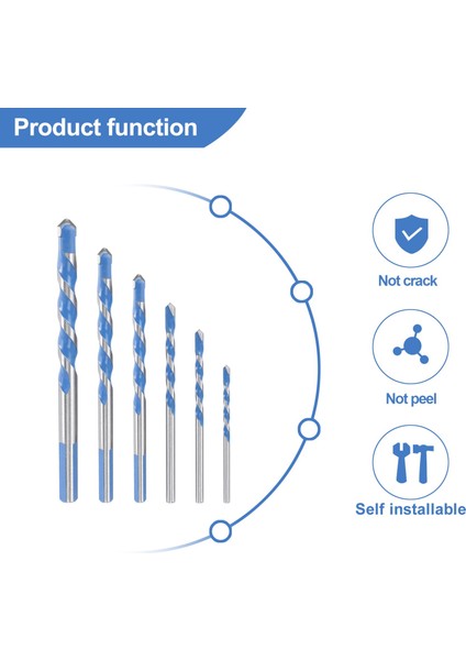 12 Adet Duvar Matkap Uçları Seti 3mm Ila 12MM Karbür Büküm Uçları Duvar, Tuğla, Çimento, Beton, Cam, Ahşap) Endüstriyel Mukavemetli Karbür Var (Yurt Dışından) indirimleri