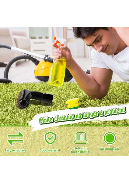 2 Adet 1.25 Inç Kare At Kılı Toz Fırçası Aracı Bakım Yumuşak Kıl Temizleyici Vakum Aparatı 1-1/4 (Yurt Dışından) fırsatları