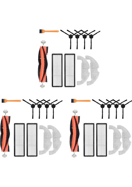 Mi Robot Vacuum-Mop 2 Ultra STYTJ05ZHM Robot Süpürge Için 3'lü Yedek Parça Kitleri (Yurt Dışından)