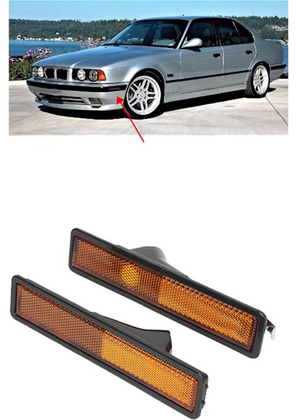 Bmw E30 E32 E34 318I 325I Araba Yan Sinyal Lambası Sol Sağ Yan Dönüş Sinyal Lambası 63141377849 C (Yurt Dışından)