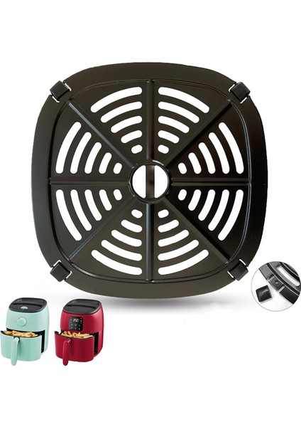 Dash 2.6qt Tasti-Crisp Dijital Hava Fritözü Için Hava Fritözü Izgara Crisper Tepsisi Hava Fritözü Kauçuk Ayaklı 17.5cm (Yurt Dışından) modelleri