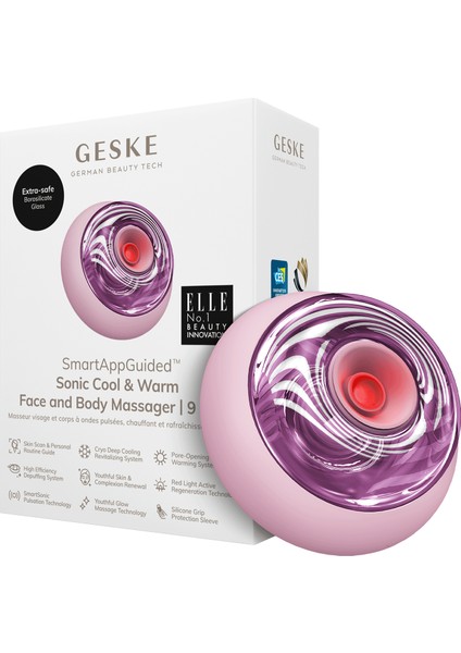 Sonic Cool & Warm Face And Body Massager Pink Titreşimli Kırmızı LED Terapili Sıcak ve Soğuk Yüz ve Vücut Masaj Aleti