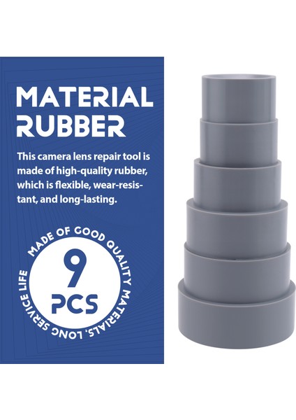 9 Adet/takım Lens Onarım Aleti Seti Kamera Dslr Halka Çıkarma Lastiği 8-83 mm Fotoğraf Stüdyosu Aksesuarları (Yurt Dışından)