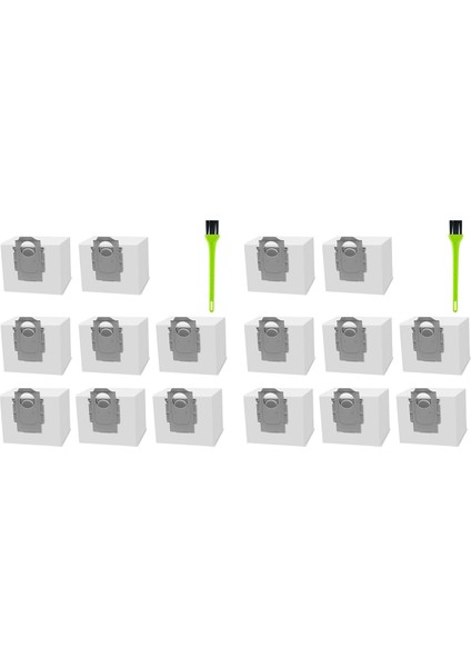 Max / Max+, S7 Maxv Ultra/s7 Pro Ultra Elektrikli Süpürge Için 16'lı Toz Torbası Paketi (Yurt Dışından)