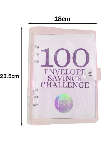 100 Günlük Mücadele Para Tasarrufu Klasörü Zarf Mücadelesi: Eğlenceli ve Kolay Bütçe Planlayıcısı (Yurt Dışından)