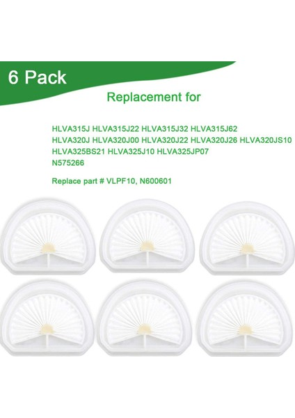 Siyah HLVA315J62 HLVA320J00 Elektrikli Süpürge Aksesuarları Için Yedek Hepa Filtresi VLPF10 N600601 Parçasını Değiştirin (Yurt Dışından) fırsatları