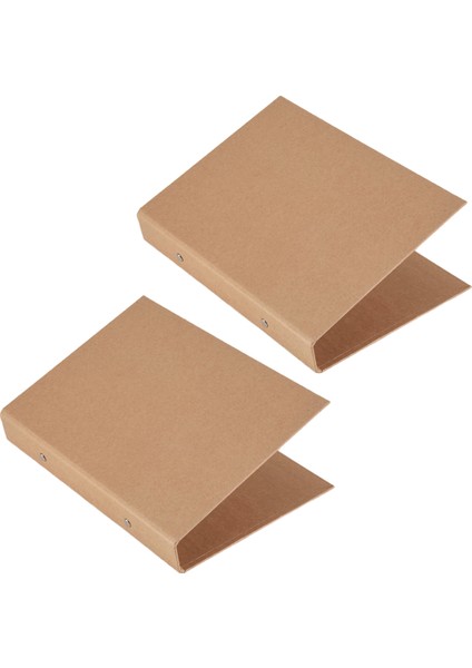 2 Adet A5 Yeniden Doldurulabilir Halkalı Klasör, 2 Halkalı A5 Kraft Kağıtlı Klasör Tepsisi, Gevşek Sayfaları Eklemek Için, A5 Klasörler (Yurt Dışından)