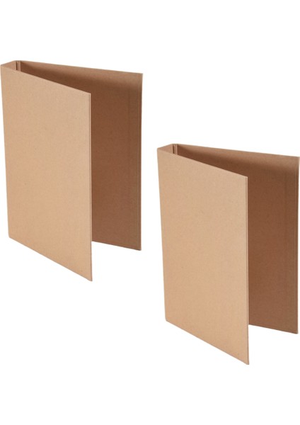 2 Adet A5 Yeniden Doldurulabilir Halkalı Klasör, 2 Halkalı A5 Kraft Kağıtlı Klasör Tepsisi, Gevşek Sayfaları Eklemek Için, A5 Klasörler (Yurt Dışından)