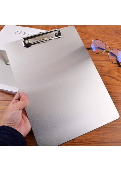 2x Metal Pano Klasörü A4 Paslanmaz Çelik Pano Fatura Depolama Yazma Dosyası Menüsü Işletmeler Için (Yurt Dışından) modelleri