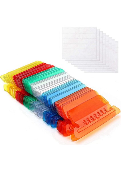 240 Set Çok Renkli Askılı Dosya Klasörü Sekmeleri Boş Ekler ile 2 Inç Plastik Klasörler Için (Yurt Dışından) modelleri