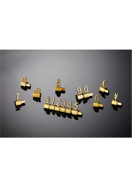 10 Adet Dijital Etiketi 3D Metal Raf Ayarlanabilir Gbp ￡ Mağaza Ekranı Mücevher Saat Ofis Için Kare Kit (Yurt Dışından)