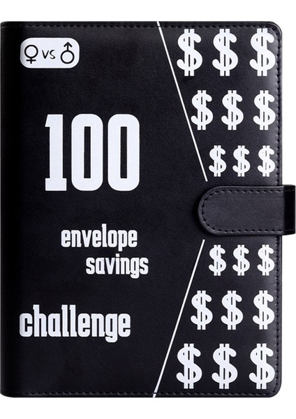 100 Zarflı Zorlu Dosya, Nakit Zarflı A5 Tasarruf Dosyası, Planlama ve Tasarruf Için Bütçe Siyah (Yurt Dışından) indirimleri