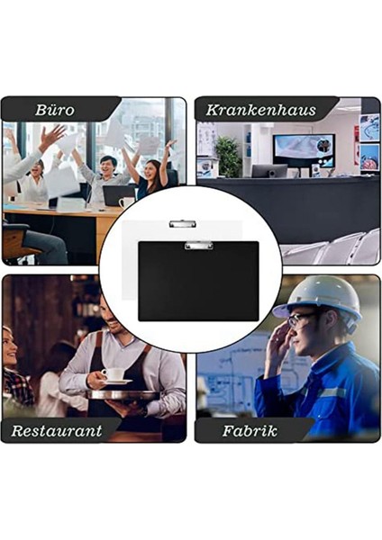 4'lü Paket A3 Pano Manzara Yazı Tahtası Klips ve Askı Deliği ile Ofis Mutfak Atölyesi (Yurt Dışından)