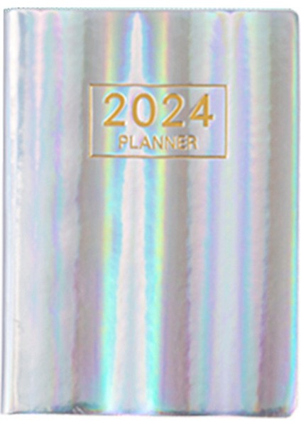 2024 Randevu Defteri ve Planlayıcı - Ocak. Aralık 2024, Günlük Saatlik 2024, Premium Kağıt (Gümüş) (Yurt Dışından)