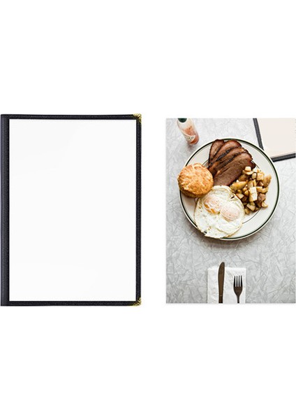 12 Paket Kafe Tarzı Menü Kapağı, Çift Kenar, Kristal Berraklığında Vinil (Siyah, 2 Sayfa/4 Görüntüleme - 8,5 Inç x 11 Inç) (Yurt Dışından) indirimleri
