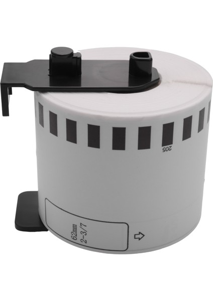 Doldurulabilir 62MM x 30.48M Sürekli Beyaz Uzunlukta Kağıt Bant Etiketleri ile DK22205 Için 1 Rulo Uyumlu (Yurt Dışından)