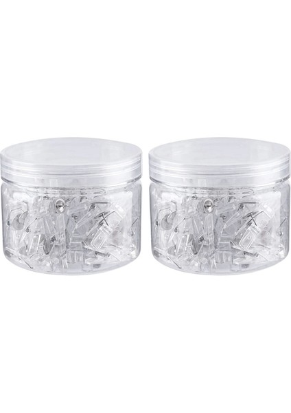 100 Adet Mini Şeffaf Fotoğraf Klipsleri Çamaşır Mandalları Klips Çamaşır Ipi Şeffaf Plastik Kırtasiye Klasörü (Yurt Dışından)